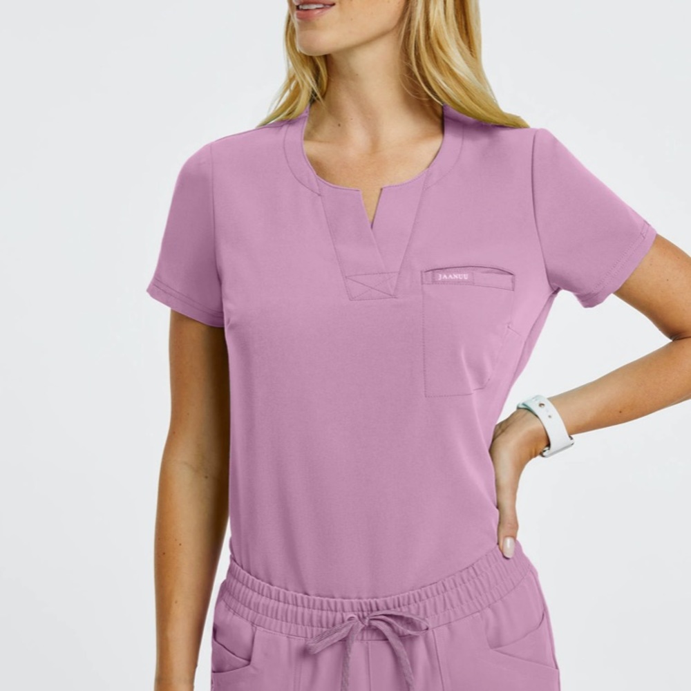 Jaanuu one pocket tuck in scrub top